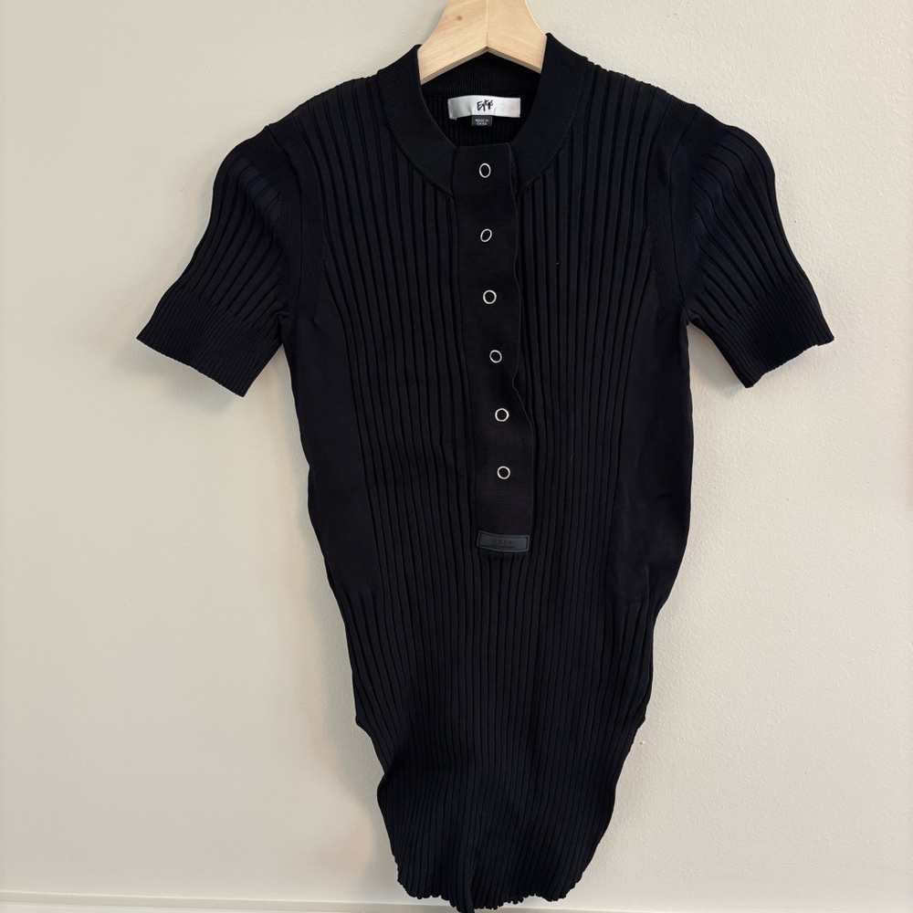 Eytys Ribbed Black Button Down Shirt